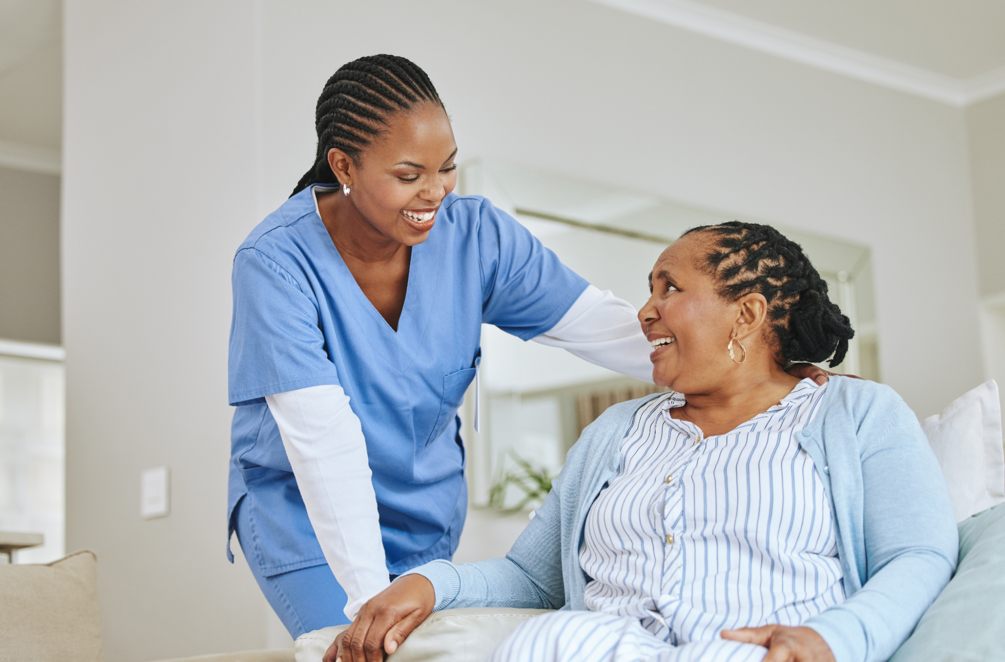 Caregiver providing senior care in Menomonee Falls