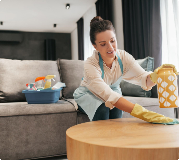 Caregiver helping with household chores